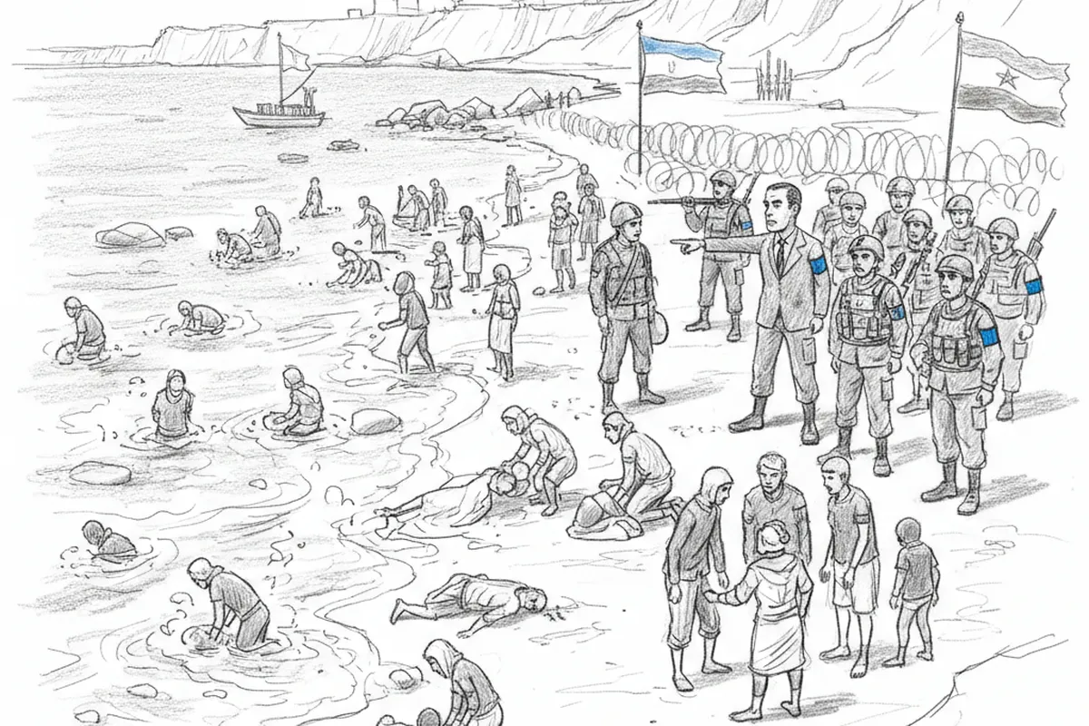 Illustrazione a corredo: Crisi migratoria a Ceuta, decine di morti in 24 ore: esercito in campo