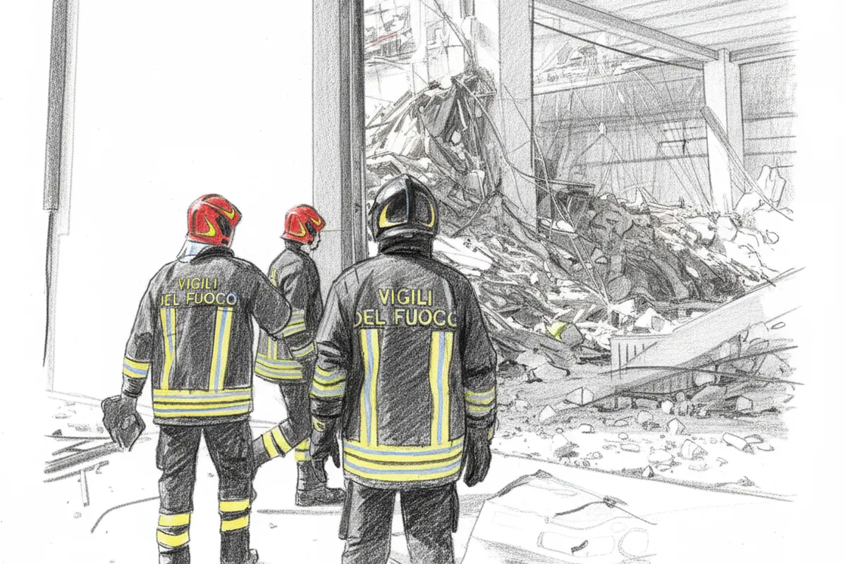 Illustrazione a corredo: Crollo di una palazzina a Messina, estratto un corpo: 5 persone ancora disperse