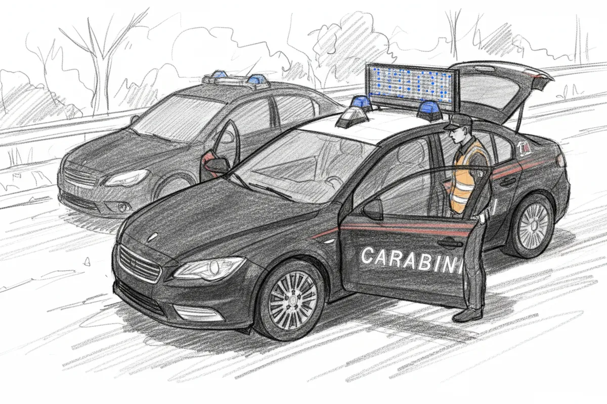 Illustrazione a corredo: Fuga rocambolesca a Concesio: 23enne ubriaco arrestato dopo l'inseguimento