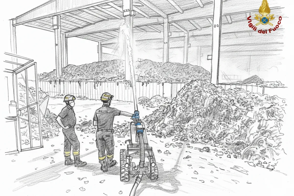 Illustrazione a corredo: Incendio Valli Spa: il silenzio dell'azienda e la minaccia di una class action