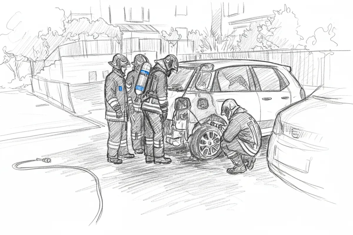 Illustrazione a corredo: Due auto in fiamme nella notte a Salò: dietro il doppio rogo si nasconde la mano dello stesso piromane del passato?
