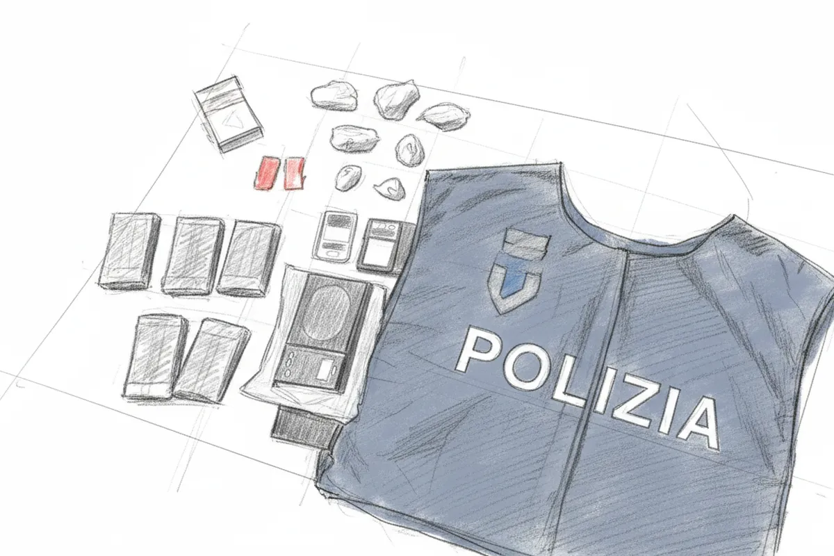 Illustrazione a corredo: Due segnalazioni anonime, un garage e mezzo chilo di droga: così cade un pusher a Brescia