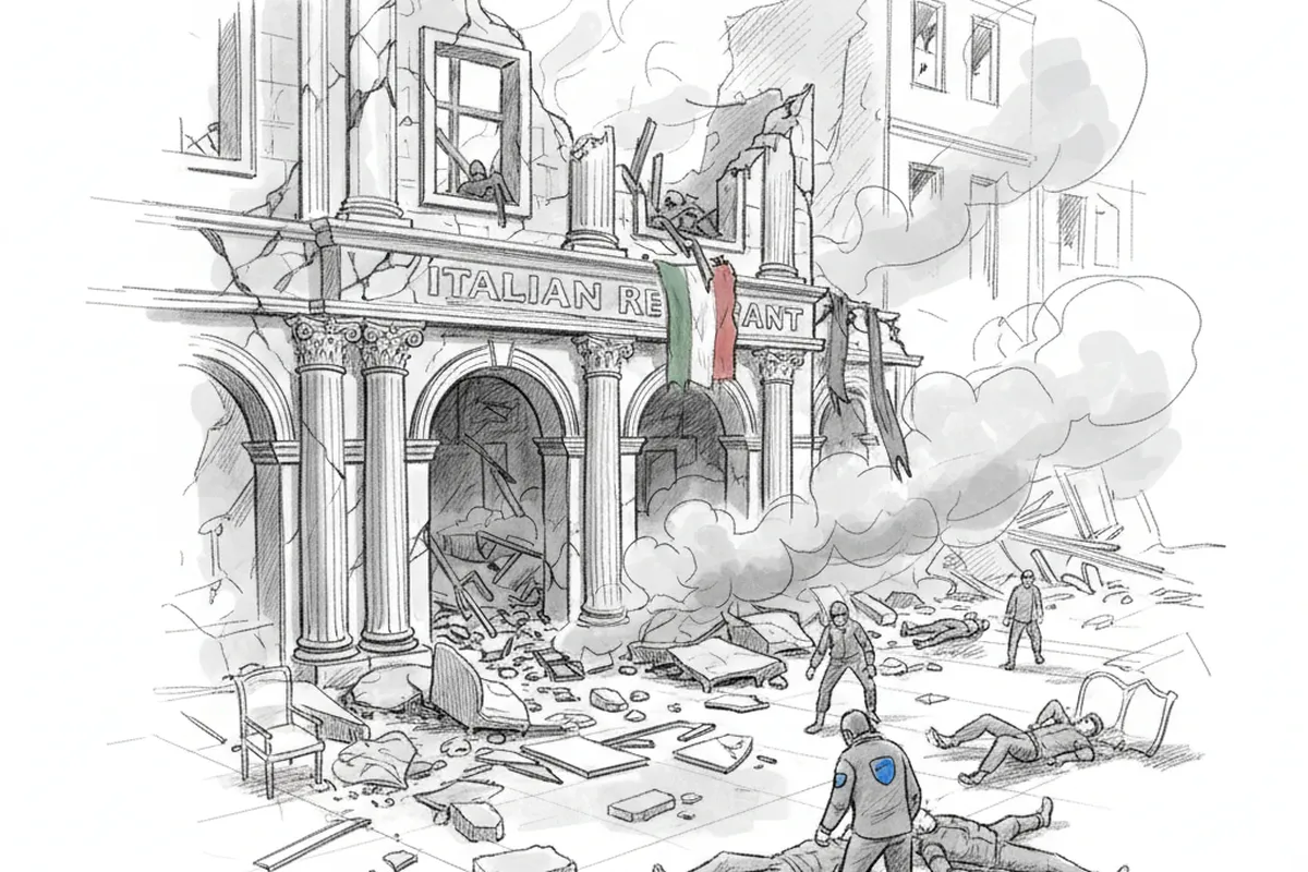 Illustrazione a corredo: Mosca, esplosione in ristorante italiano: tre morti e 21 feriti