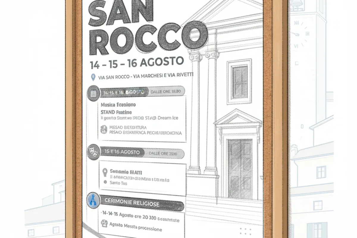 Illustrazione a corredo: A Rovato il quartiere San Rocco si accende per tre sere tra Arlecchino e processione