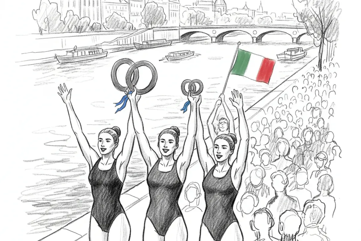 Illustrazione a corredo: Due ori in due giorni lungo la Senna: Taddeucci trascina il poker azzurro