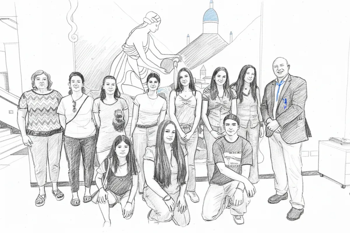 Illustrazione a corredo: Dieci studenti hanno trasformato la sala civica di Sant’Eufemia in un racconto dipinto