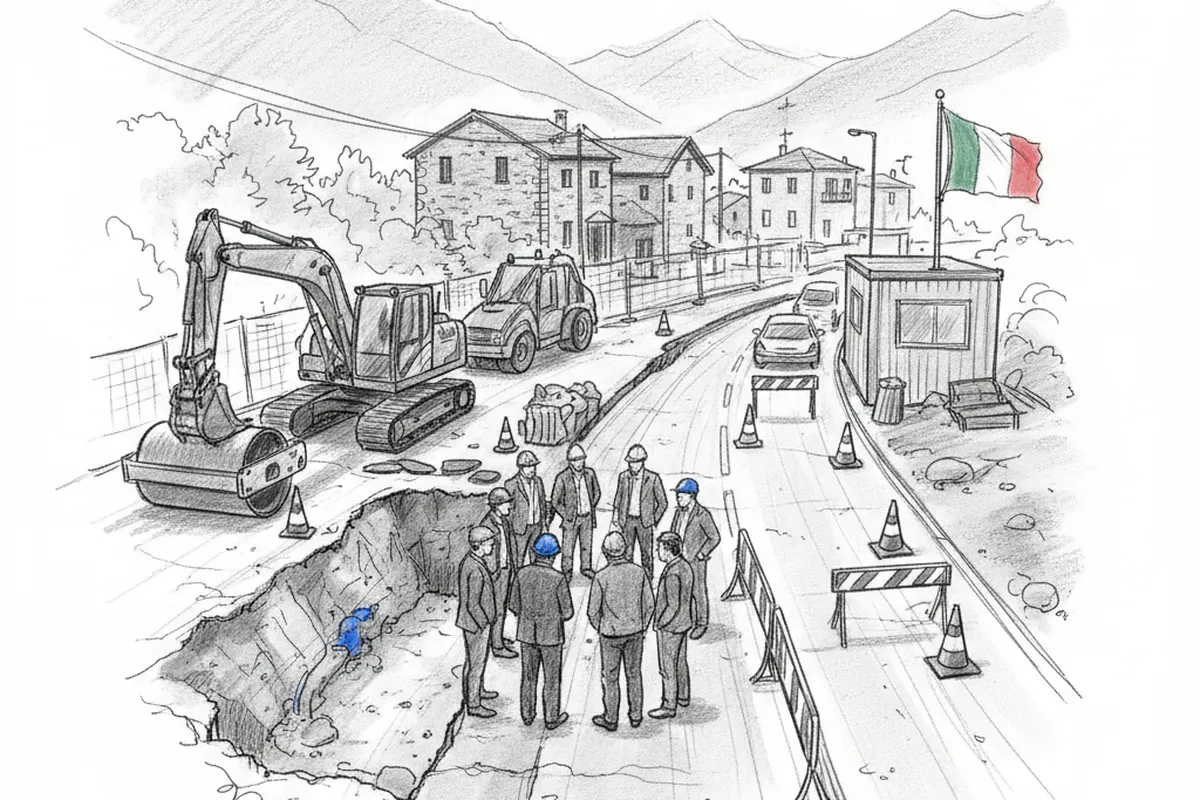 Illustrazione a corredo: Tre-quattro settimane, oltre tre mesi: a Monno riapre il cantiere di Iscla