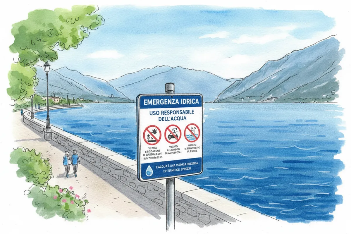 Illustrazione a corredo: Rubinetti quasi a secco sul Garda: c'è un solo comune bresciano che ha già fatto scattare i divieti antispreeco