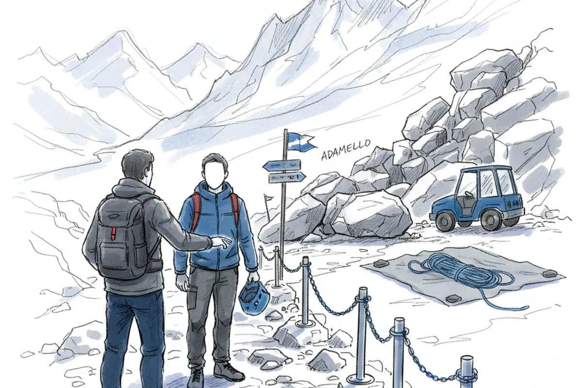 Illustrazione a corredo: Adamello, via Terzulli pronta: cosa hanno fatto per renderla di nuovo percorribile
