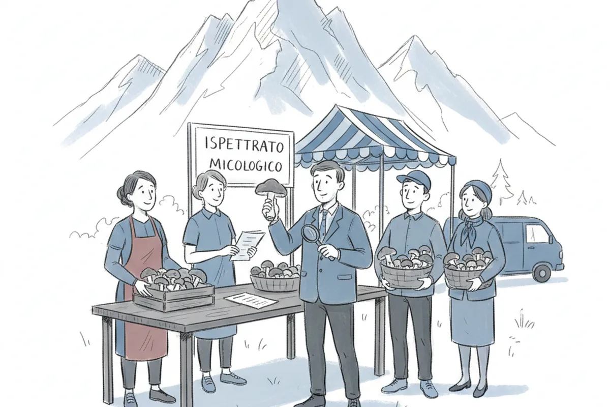 Illustrazione a corredo: Funghi in montagna: lo sapevi che puoi farli controllare gratis? Riparte l'ispettorato