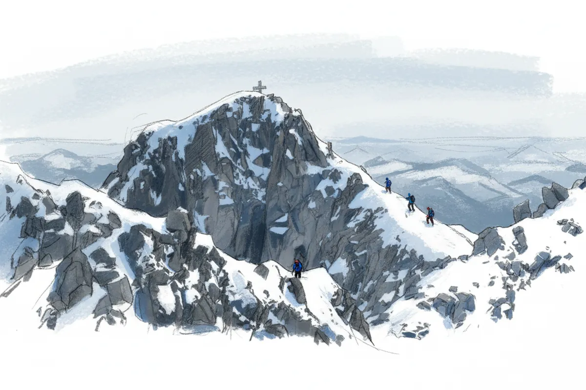 Illustrazione a corredo: Soccorso in Adamello a 3.100 metri: il vento ha ribaltato i piani e chi è finito in ospedale non è chi ti aspetti