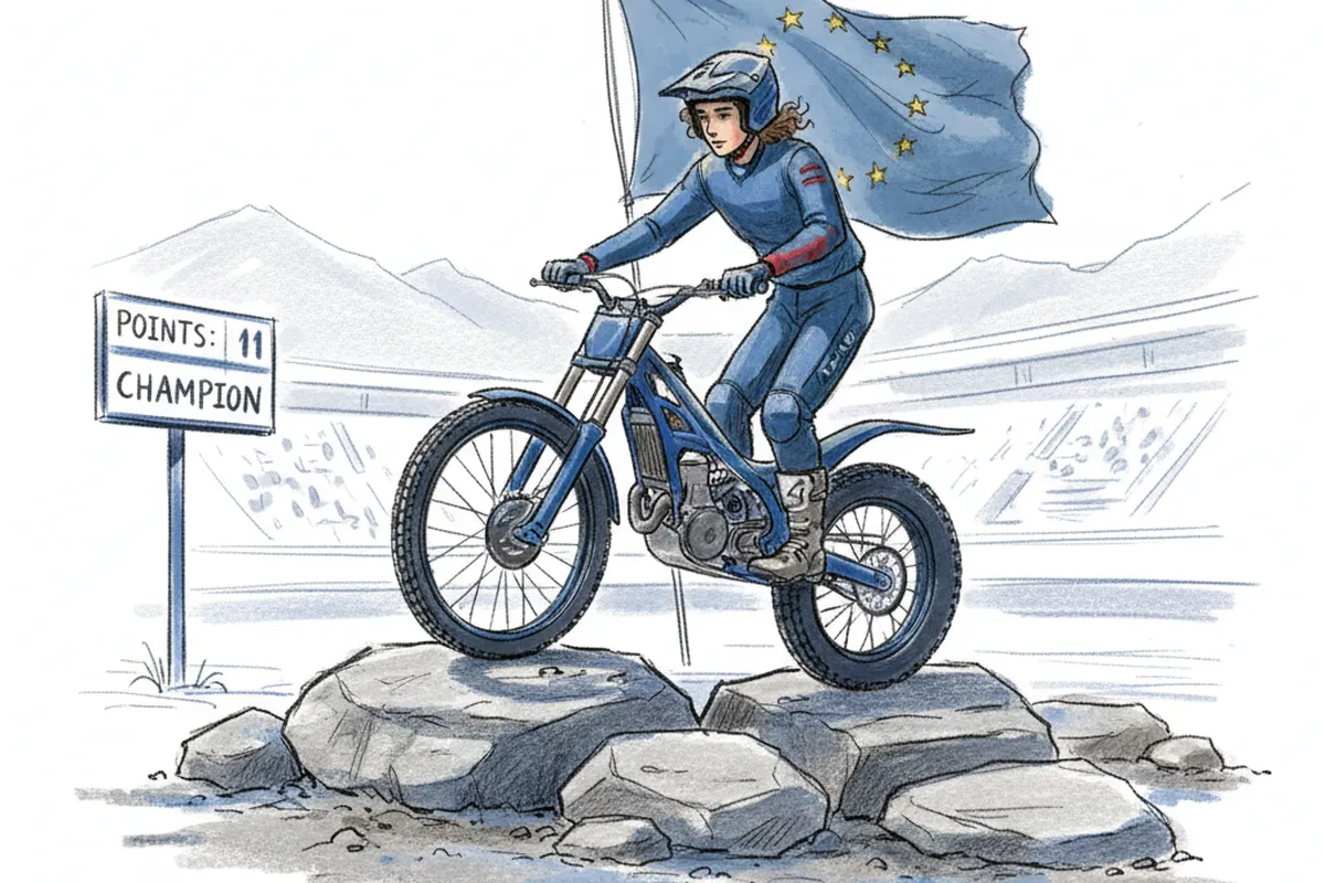 Illustrazione a corredo: Gli bastavano 11 punti per vincere l'Europa: il 14enne di Piazza Brembana è campione di trial