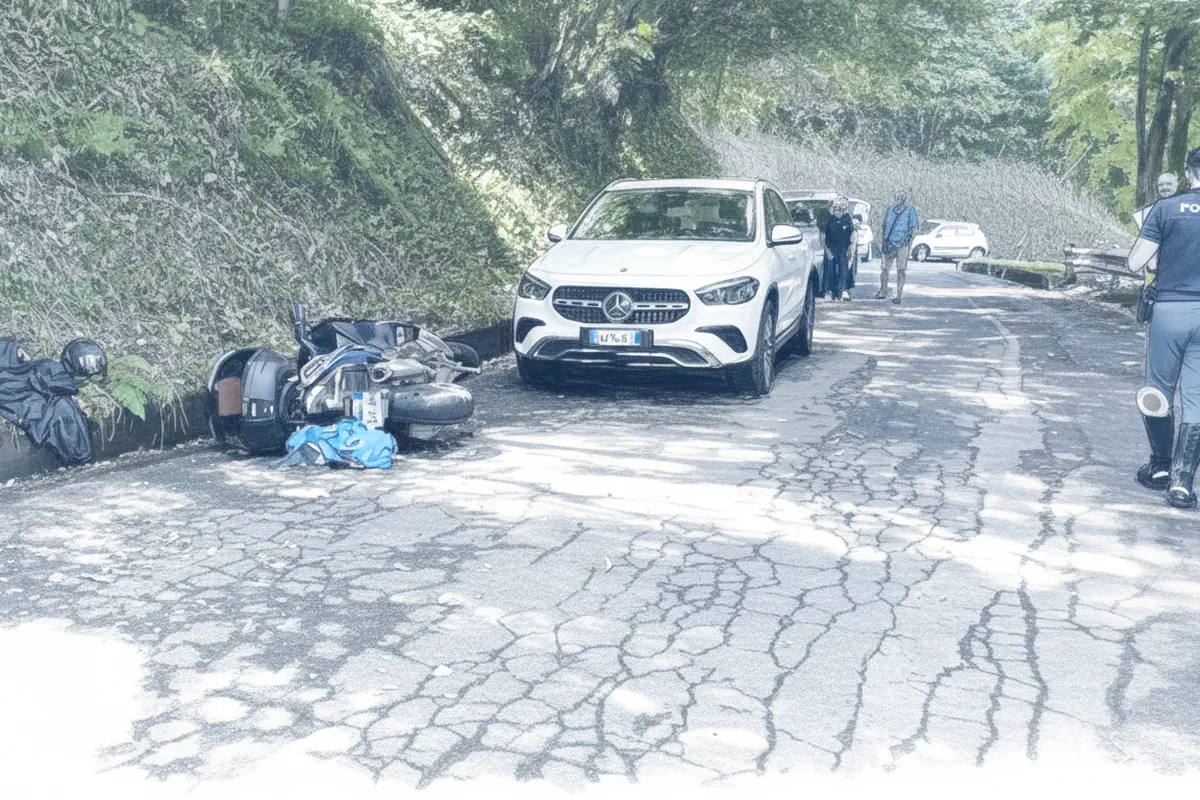 Illustrazione a corredo: Artogne, la 57enne sbalzata dalla moto finisce in codice rosso al Civile: la dinamica del dramma