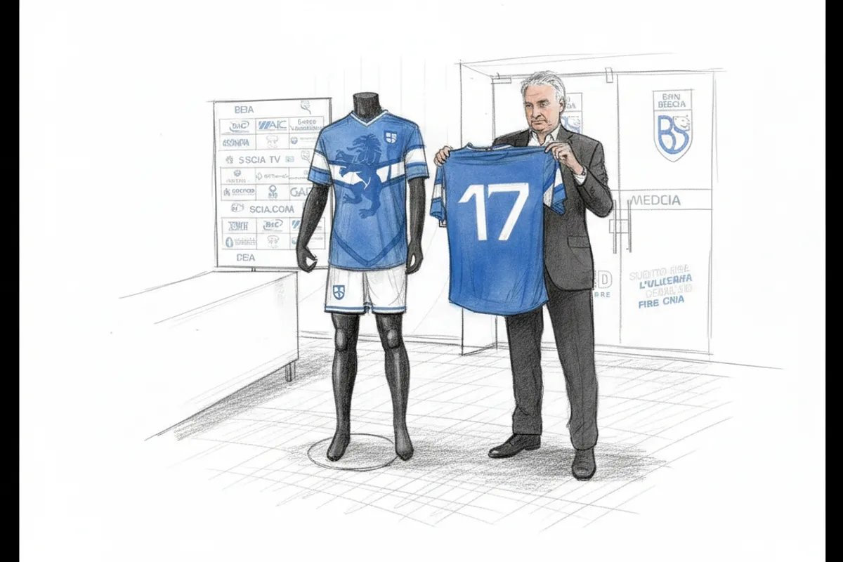 Illustrazione a corredo: Union Brescia, torna il simbolo più amato ma scoppia il caso legale: ecco perché la maglia fa già discutere