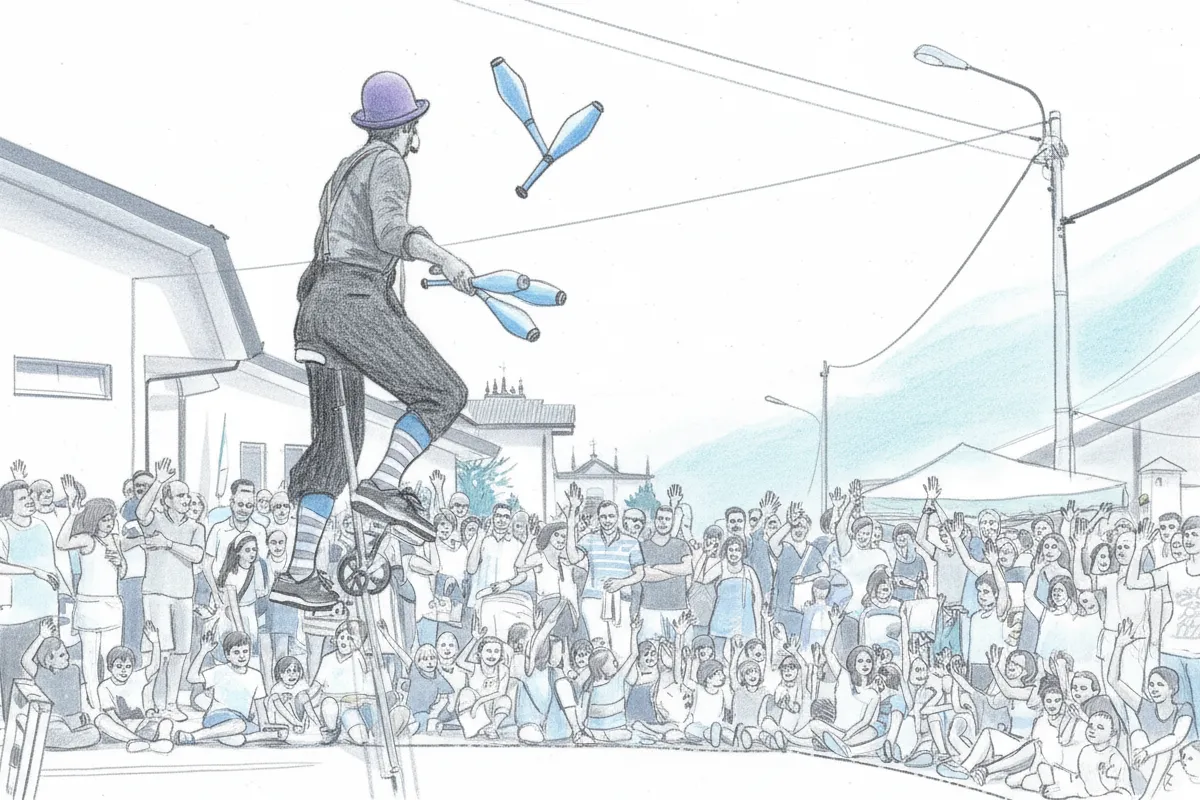 Illustrazione a corredo: Girovagarte 2026 a Sonico: 14 compagnie e 30 spettacoli invadono il borgo!