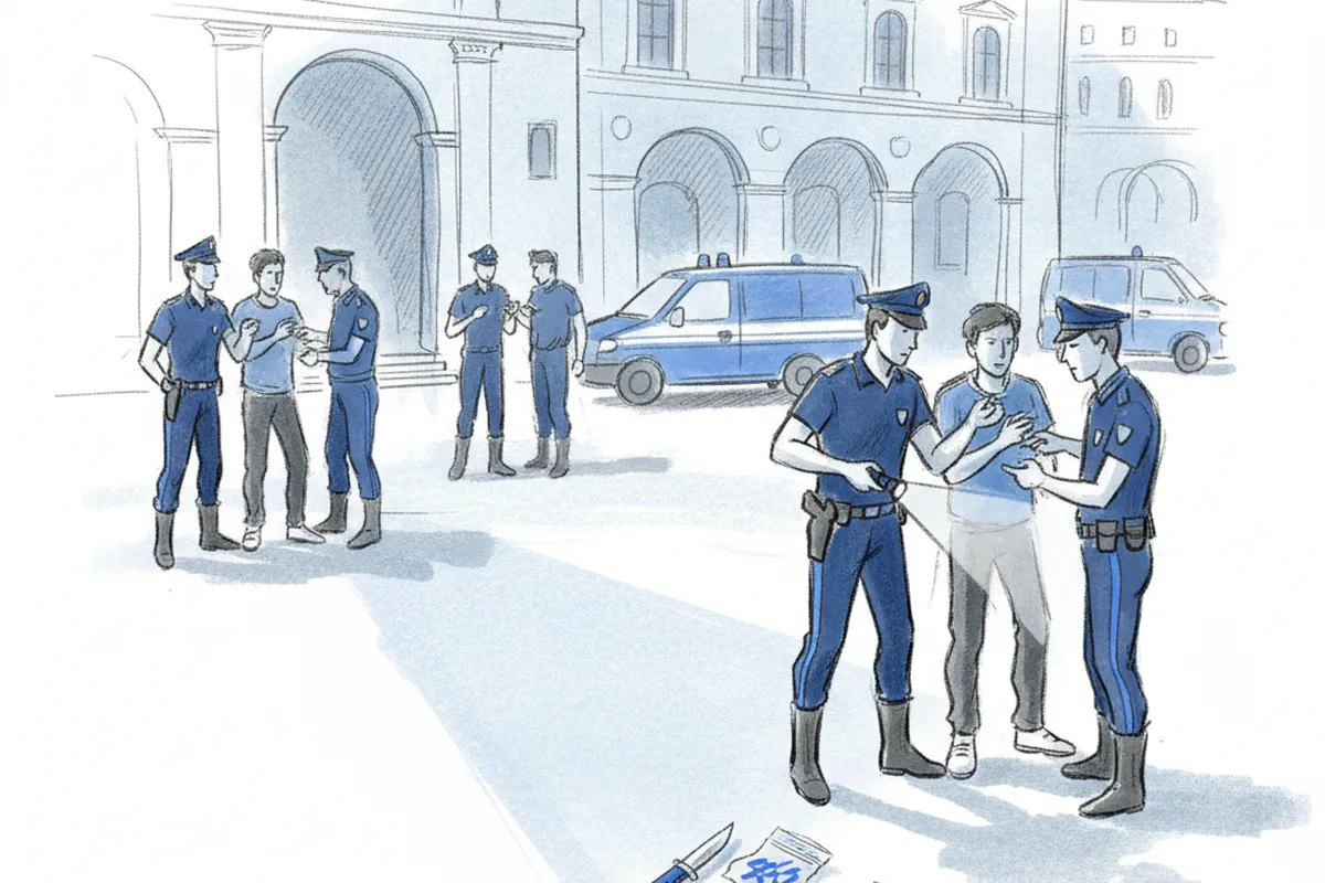 Illustrazione a corredo: Coltelli, droga e attrezzi da scasso: il maxi-blitz della Polizia a Brescia, 11 denunce