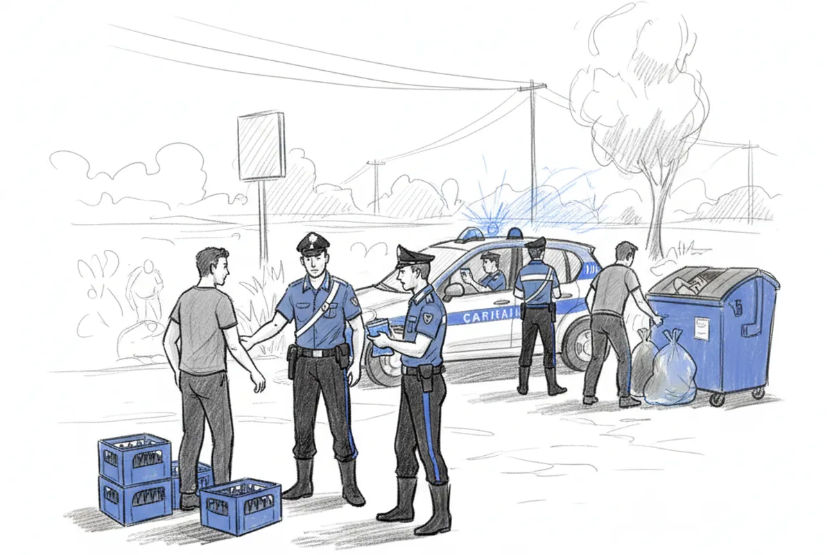 Illustrazione a corredo: Furto, droga e rifiuti: la notte nera dei Carabinieri a Castiglione