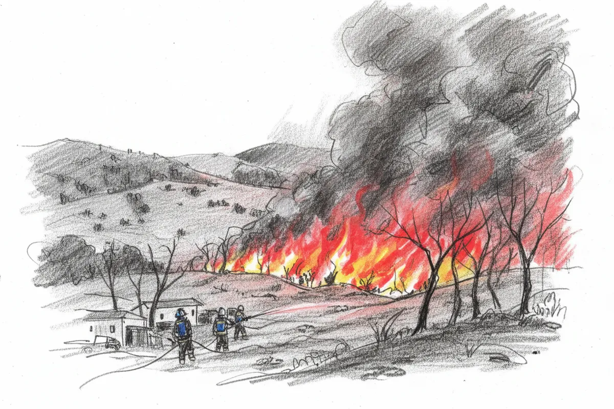 Illustrazione a corredo: Incendio ad Agrigento arriva nel centro abitato, evacuate decine di case