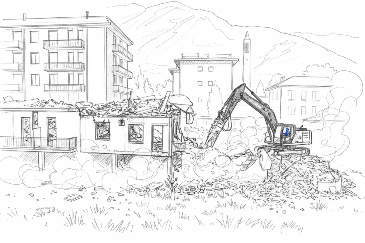 Illustrazione a corredo: Crolla l'Hotel Giada: al suo posto 30 appartamenti con un investimento da 5 milioni