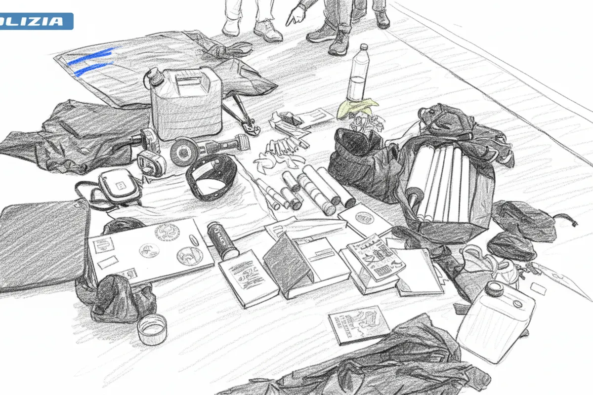 Illustrazione a corredo: Petardi, flessibile e benzina in auto: cosa cercavano davvero i tre francesi in Val di Susa