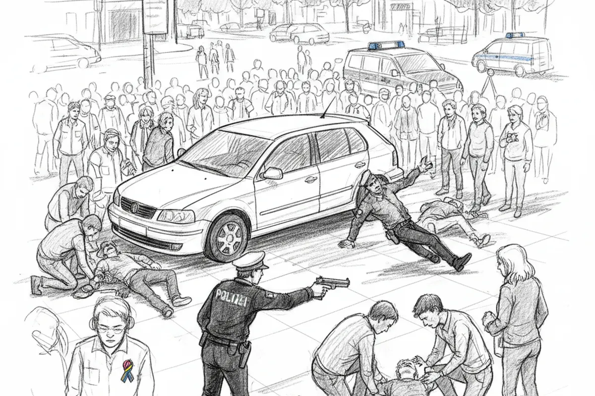 Illustrazione a corredo: Berlino, auto sulla folla al Pride: morta una donna, il sospettato ucciso dalla polizia