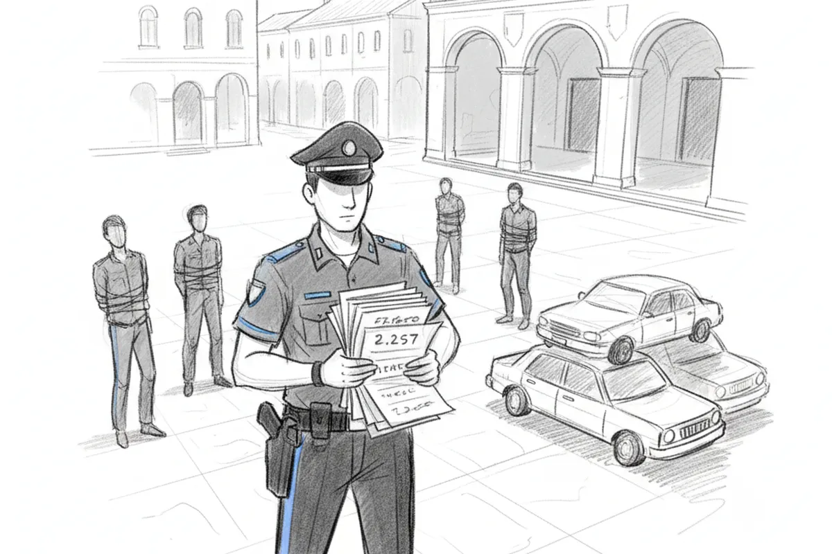 Illustrazione a corredo: Rovato, il conto salato della Polizia Locale: 2.257 multe e 9 arresti in sei mesi