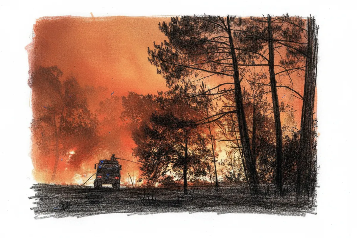 Illustrazione a corredo: 325.000 persone evacuate: Francia e Spagna nella morsa di incendi mai visti prima