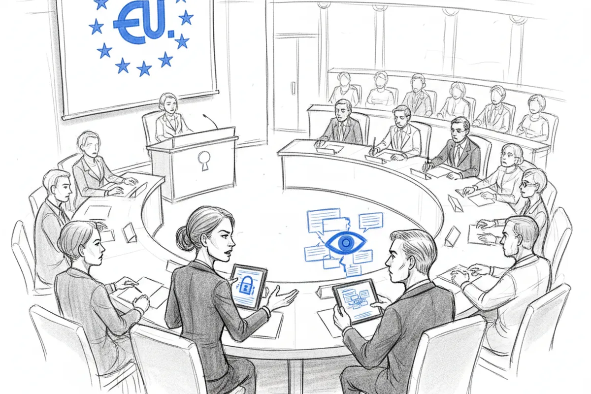 Illustrazione a corredo: Chat Control, l'Ue discute la scansione dei messaggi privati