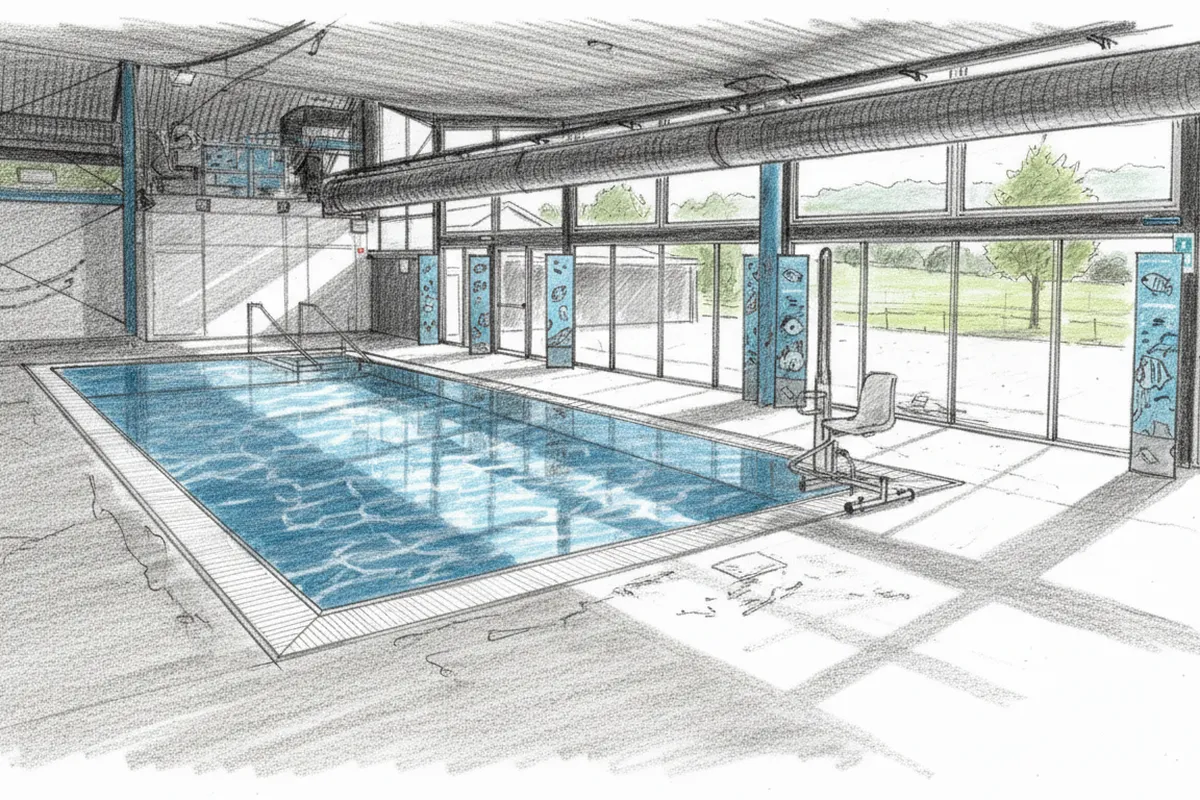Illustrazione a corredo: Stop alle piscine di Salò dal 31 agosto: cosa nasconde il tetto da cinquant'anni e come cambierà l'impianto
