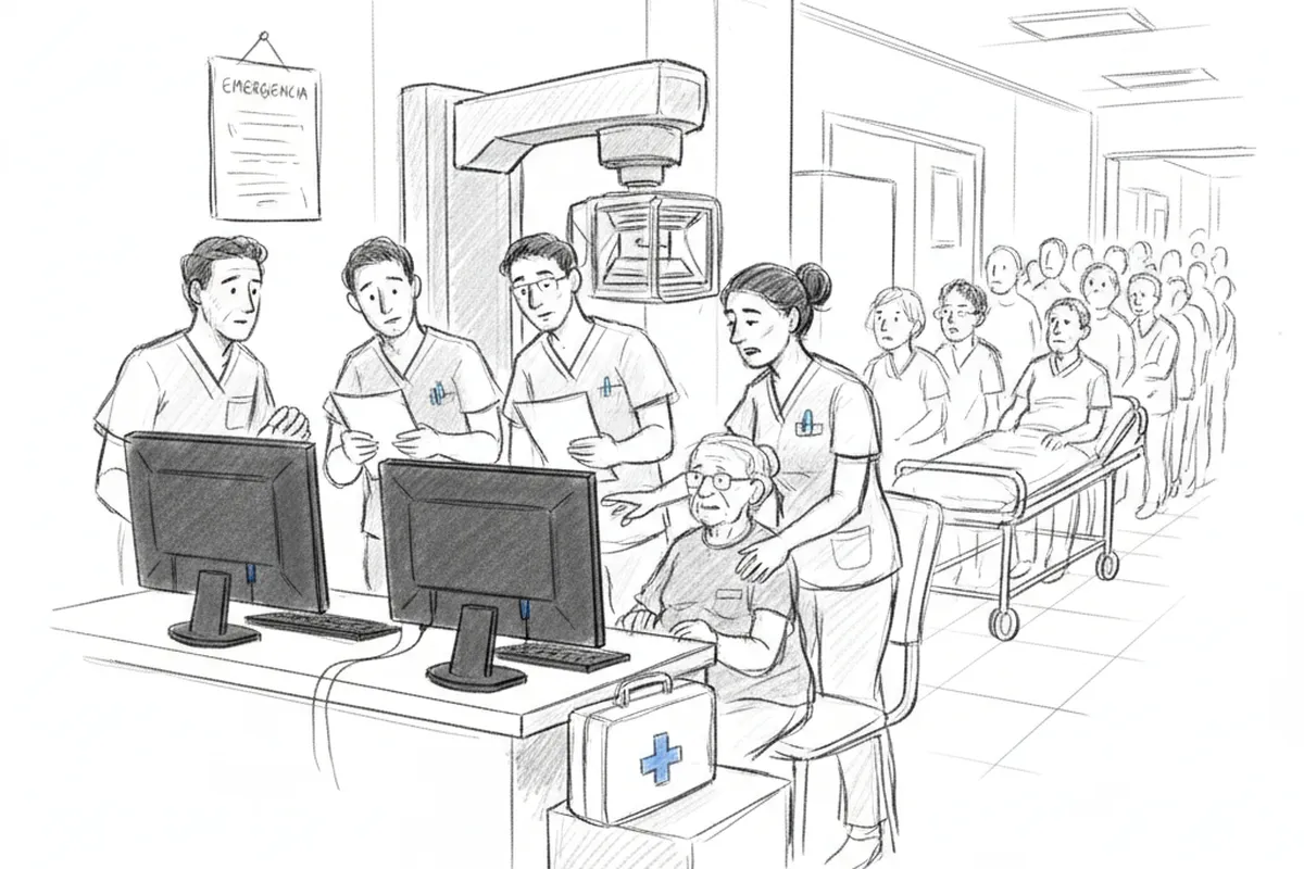 Illustrazione a corredo: Sistemi fermi, Pronto Soccorso e Radiologia in emergenza: cosa sta succedendo agli ospedali delle Valli