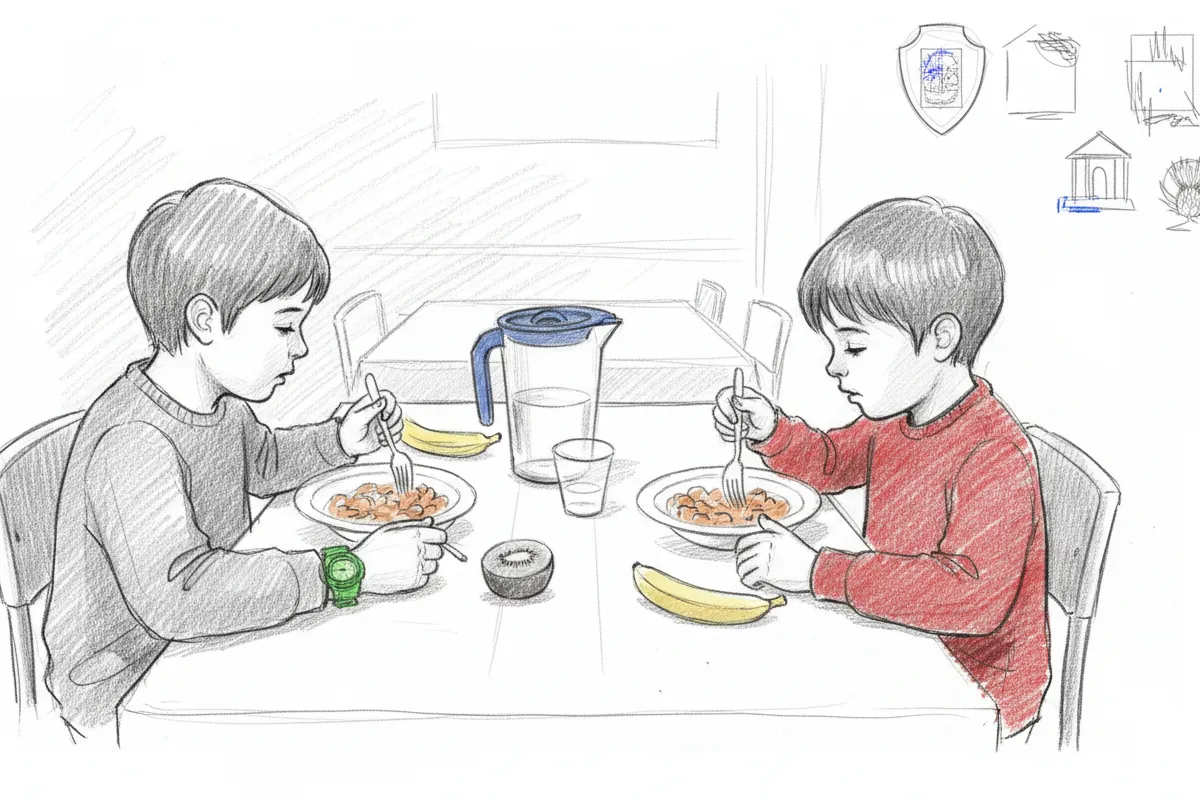 Illustrazione a corredo: Cosa unisce il Centro Islamico, la Caritas e gli Alpini? 25 bambini bresciani che ora pranzano gratis a scuola