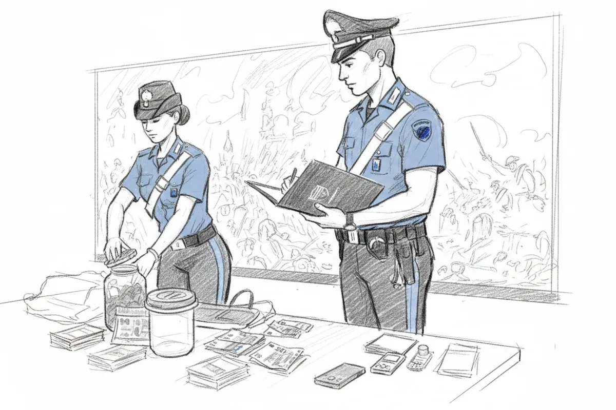 Illustrazione a corredo: Lo hanno fermato per un controllo qualsiasi, poi sono entrati in casa: 3 kg di droga e un arsenale