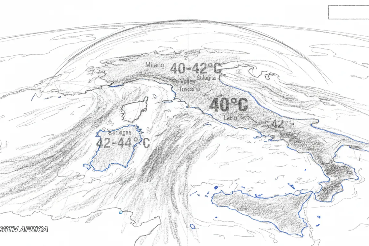 Illustrazione a corredo: Brescia nella morsa del caldo africano: il giorno in cui si toccherà il picco (e non è quando credi)