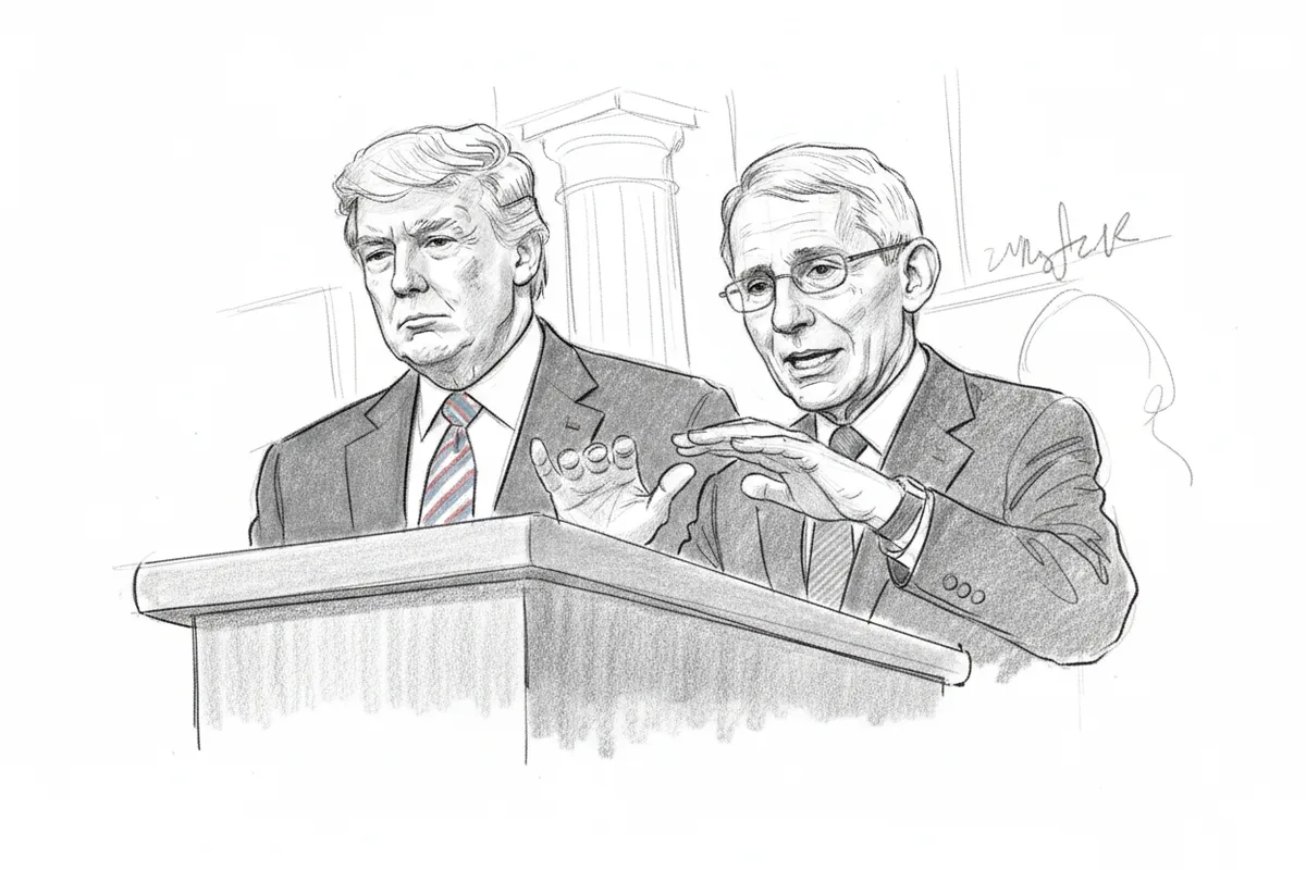 Illustrazione a corredo: Fauci in audizione invoca il quinto emendamento, Trump lo attacca