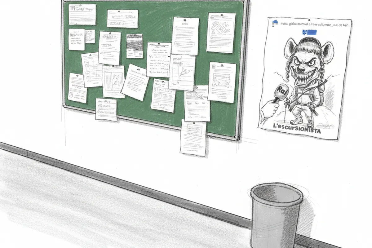 Illustrazione a corredo: Rai, manifesto antisemita in bacheca a Radio1: l'ad Rossi lo condanna