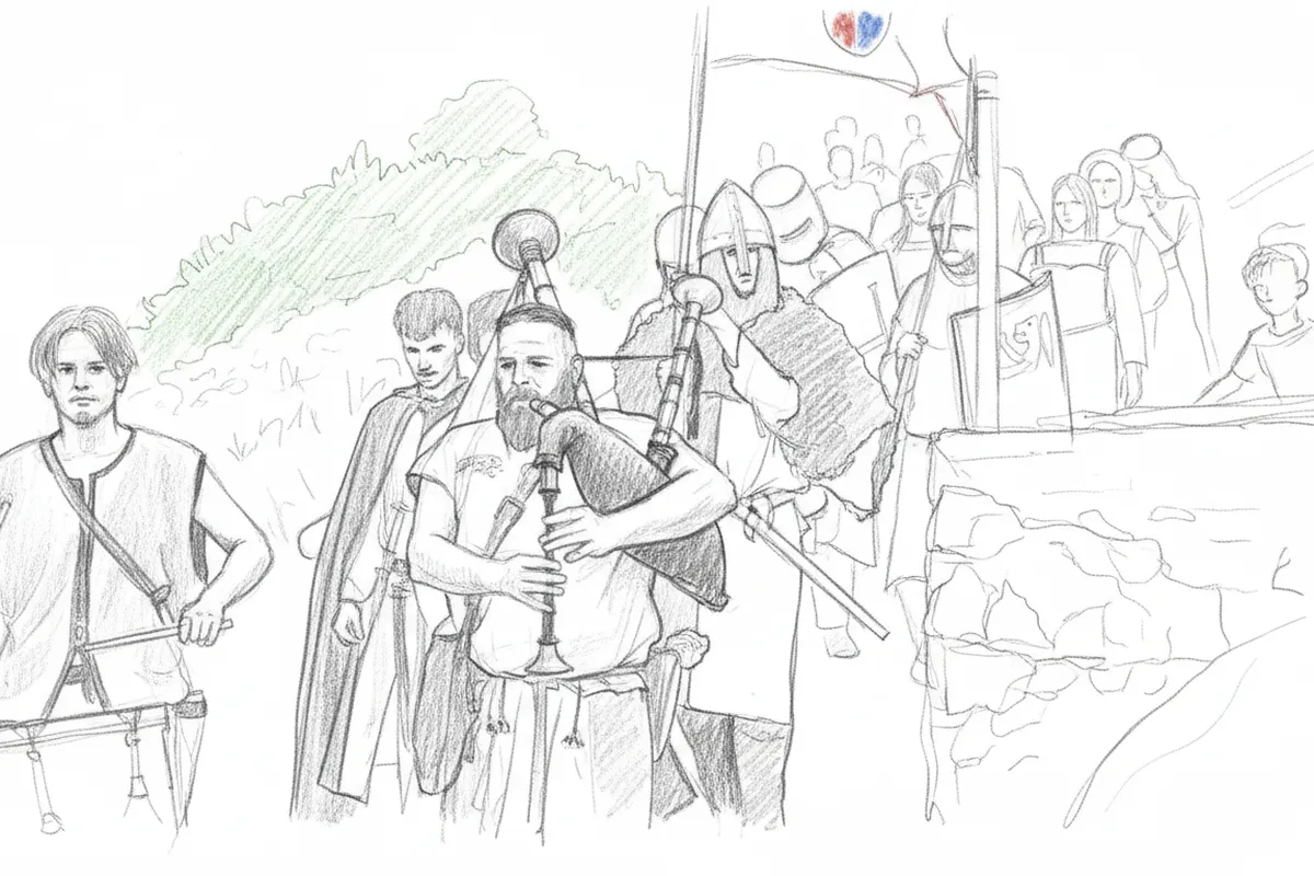 Illustrazione a corredo: Centinaia di persone in un borgo tornato indietro di secoli: il segreto del successo di Cimbergo